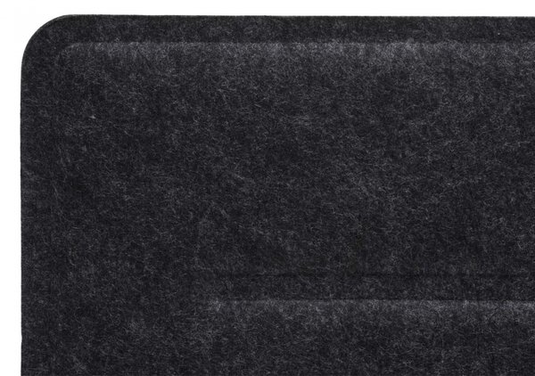 Akustický panel na stôl HWC-G76 - tkanina/textil s reliéfom - 100x30cm - čierna