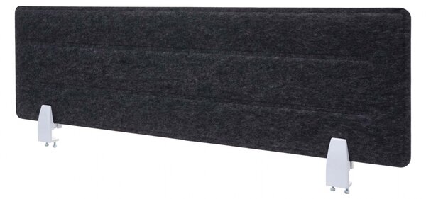 Akustický panel na stôl HWC-G76 - tkanina/textil s reliéfom - 100x30cm - čierna