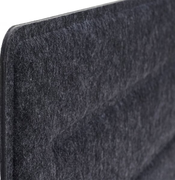 Akustický panel na stôl HWC-G76 - tkanina/textil s reliéfom - 100x30cm - čierna