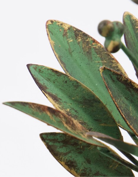 Kovový svietnik Leaves Antique Green