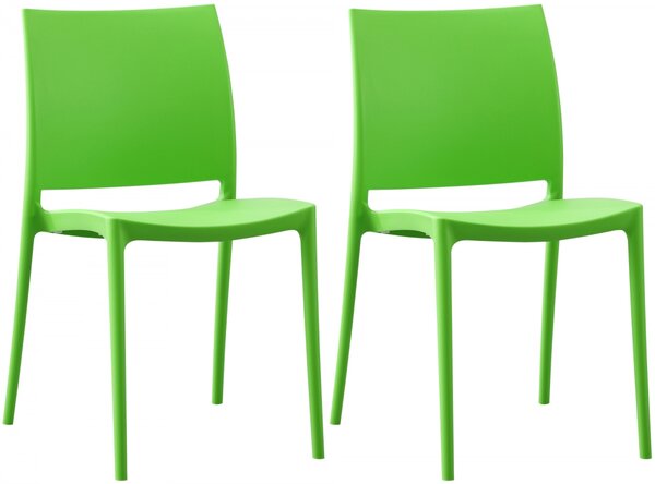 2x Stolička Meton - Zelená