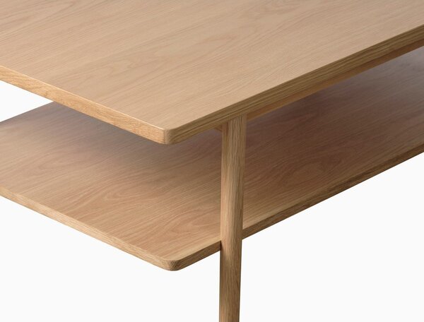 Konferenčný stolík s doskou v dubovom dekore v prírodnej farbe 60x120 cm Ponza – Unique Furniture