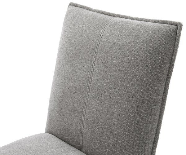 DELIFE Jedálenská stolička Lelio-Flex štruktúrovaná látka mäkká sivá krížová podstava široká titánová farba 360° otočná hojdacia funkcia vrecková pružina