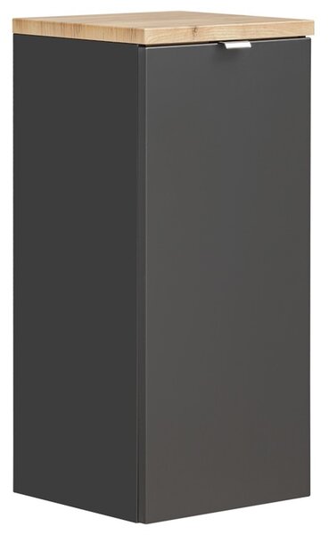 CMD COMAD - Kúpeľňová skrinka s košom na bielizeň Capri Cosmos - čierna - 35x80x35 cm