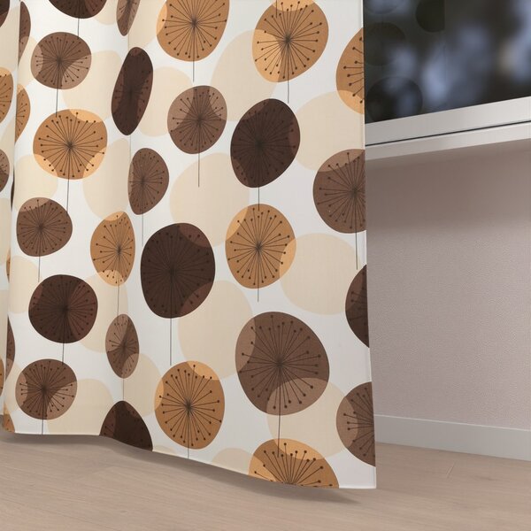 Biante Detský bavlnený záves Sandra SA-488 Hnedo-béžové designové púpavy 150x150 cm