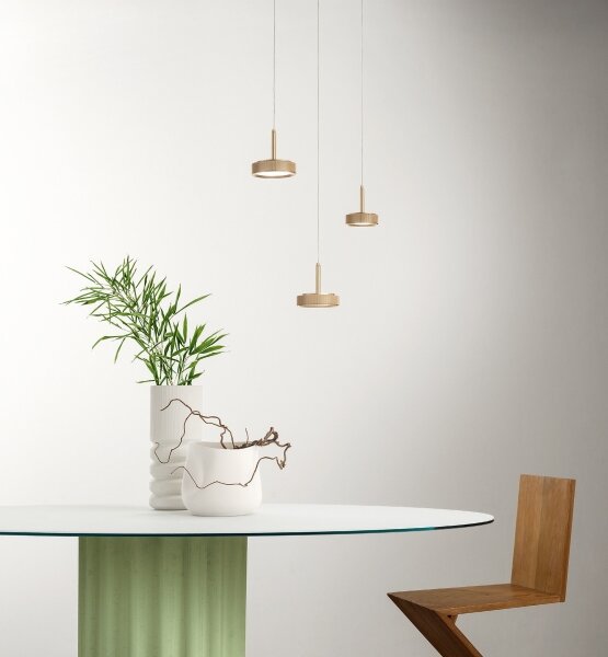 Ondaluce - LED luster na lanku NINA LED/20W/230V pr. 19 cm zlatá