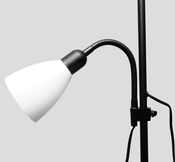 Stojacia lampa WENDY 1xE27/100W/230V + 1xE14/40W čierna