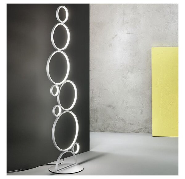 Ondaluce - LED stmievateľná stojaca lampa POIS LED/52W/230V 160 cm strieborná