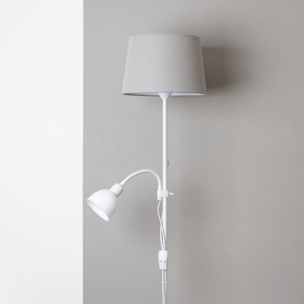 Brilagi - Stojacia lampa CERIA 1xE27/100W/230V + 1xE14/25W biela/šedá