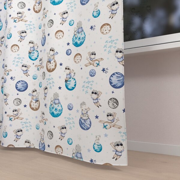 Biante Detský bavlnený záves Sandra SA-644 Malý modrý princ na bielom 150x150 cm