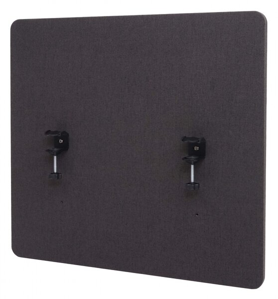 Akustický panel na stôl HWC-G75 - dvojstenná látka/textil - 60x65cm - hnedo-sivá