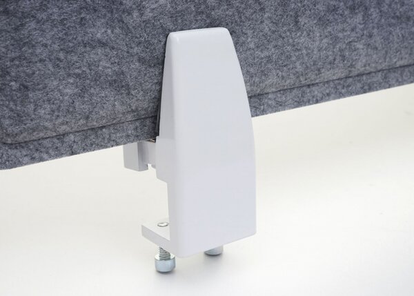 Akustický panel na stôl HWC-G76 - tkanina/textil s reliéfom - 100x30cm - sivá