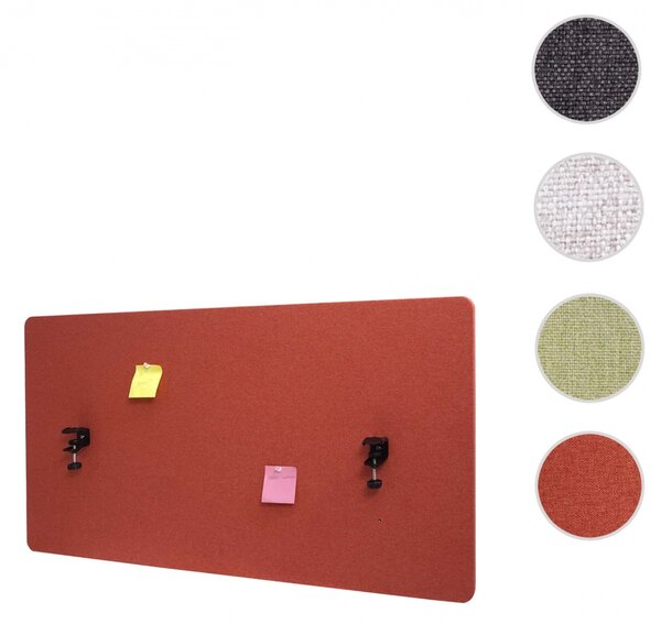 Akustický panel na stôl HWC-G75 - dvojstenná látka/textil - 60x120 - hnedá
