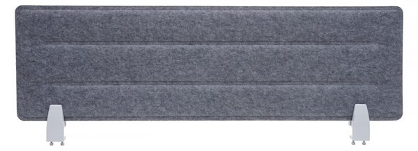 Akustický panel na stôl HWC-G76 - tkanina/textil s reliéfom - 100x30cm - sivá