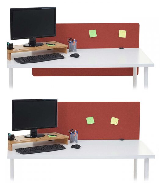 Akustický panel na stôl HWC-G75 - dvojstenná látka/textil - 60x120 - hnedá