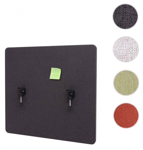 Akustický panel na stôl HWC-G75 - dvojstenná látka/textil - 60x65cm - hnedo-sivá