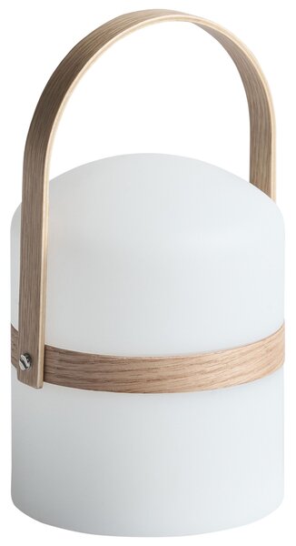 Vonkajšia stolová LED lampa biela syntetický materiál IP54 vodoodolné s diaľkovým ovládaním záhradné osvetlenie