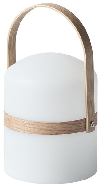 Vonkajšia stolová LED lampa biela syntetický materiál IP54 vodoodolné s diaľkovým ovládaním záhradné osvetlenie