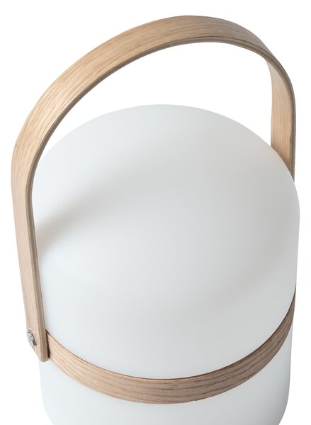 Vonkajšia stolová LED lampa biela syntetický materiál IP54 vodoodolné s diaľkovým ovládaním záhradné osvetlenie