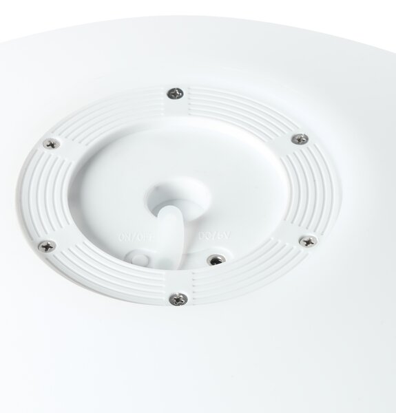 Vonkajšie guľaté LED svietidlo biele syntetický materiál 26 cm IP67 vodoodolné s diaľkovým ovládaním záhradné osvetlenie