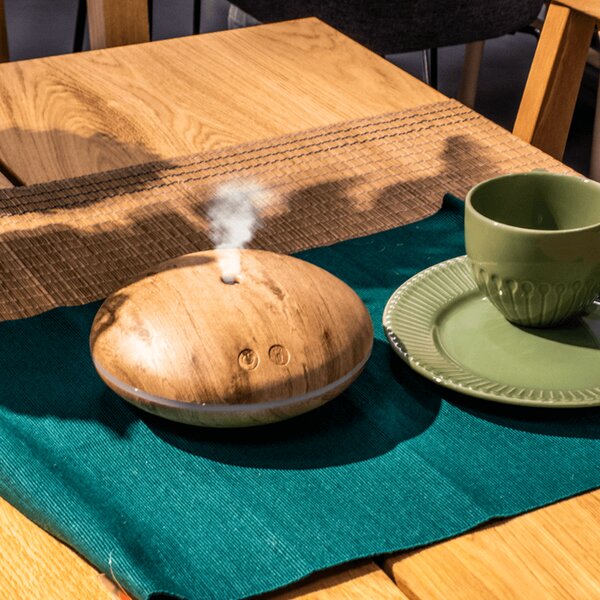 KONDELA Zvlhčovač/difuzér, farba drevo, OLIO