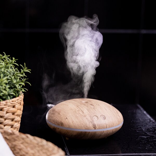 KONDELA Zvlhčovač/difuzér, farba drevo, OLIO