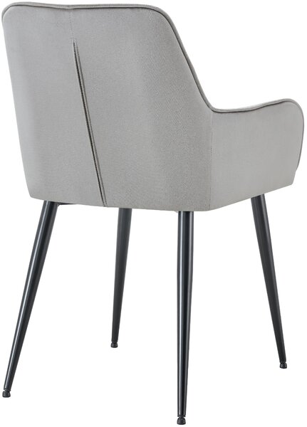 Set 2 jedálenských stoličiek Ferndale - zamat - svetlo šedá