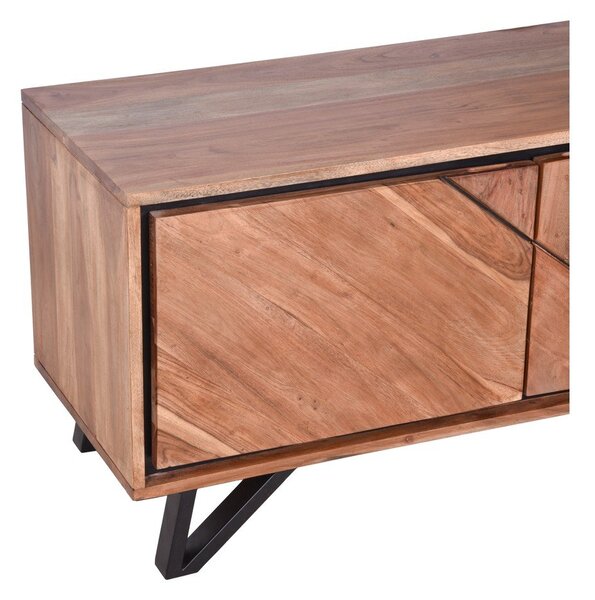 TV stolík z masívu akácie v prírodnej farbe 150x51x40 cm Ambala – Interia Home & Living