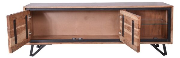 TV stolík z masívu akácie v prírodnej farbe 150x51x40 cm Ambala – Interia Home & Living