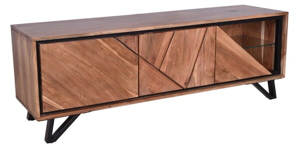 TV stolík z masívu akácie v prírodnej farbe 150x51x40 cm Ambala – Interia Home & Living