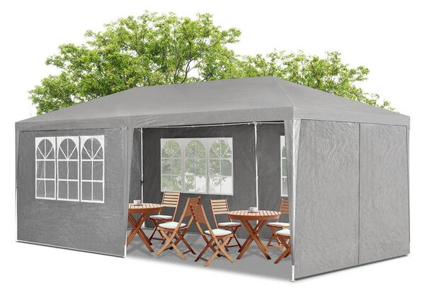 Párty stan 3x6 m - tmavosivá
