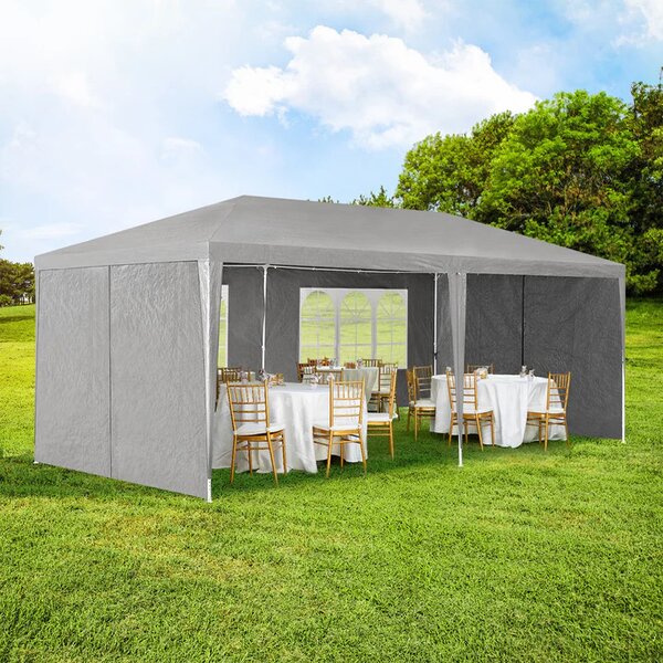 Párty stan 3x6 m - tmavosivá
