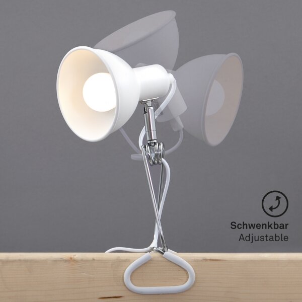Briloner 2790-016 - Lampa s klipom FIX 1xE14/8W/230V biela