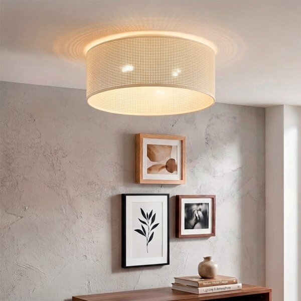 Stropné svietidlo SIRJA PLISADO 2xE27/15W/230V priemer 35 cm krémové