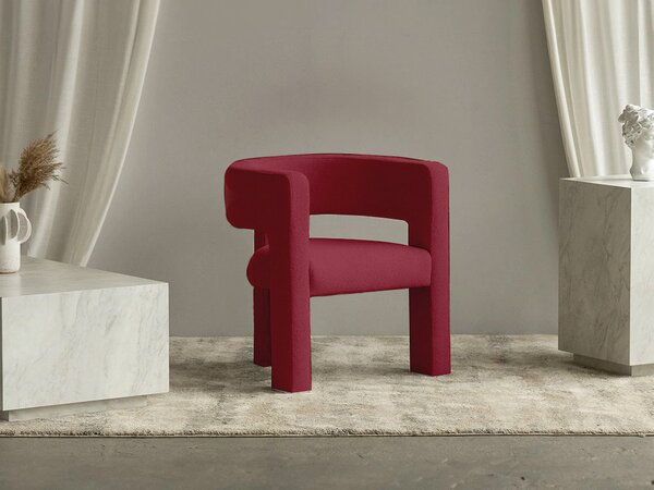 Vínové designové kreslo ALPAH B VELVET