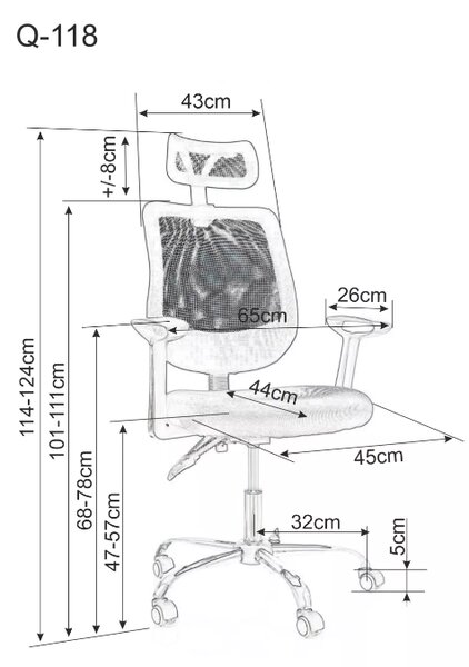 Čierne kancelárske kreslo FLEXISEAT Q-118RC