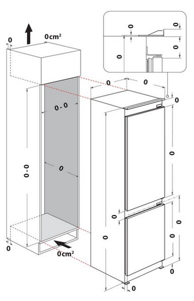 Whirlpool WHK2 5324 B6E - Chladnička kombinovaná zabudovateľná