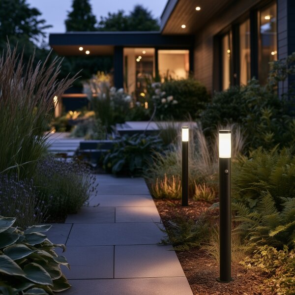 BRILAGI - Vonkajšia lampa so senzorom ELIA 1xE27/20W/230V IP44 100 cm antracit
