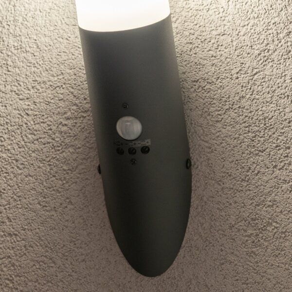 BRILAGI - Vonkajšie nástenné svietidlo ELIA s pohybovým senzorom, 1xE27/20W/230V, IP44, antracit