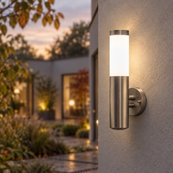 BRILAGI - LED vonkajšie nástenné svietidlo ELIA 1xE27/7W/230V 4000K IP44 chróm