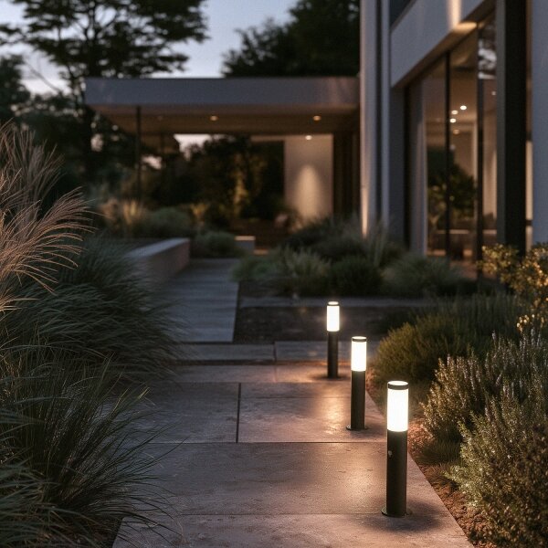 BRILAGI - Vonkajšia lampa s pohybovým čidlom ELIA 1xE27/20W/230V IP44 50 cm antracit