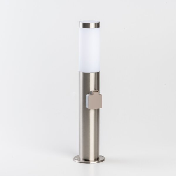 BRILAGI - Vonkajšia lampa so zásuvkou ELIA 1xE27/20W/230V IP44 50 cm chróm