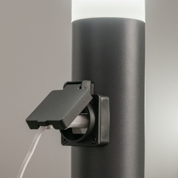 BRILAGI - Vonkajšie svietidlo so zásuvkou ELIA 1xE27/20W/230V IP44 50 cm antracit