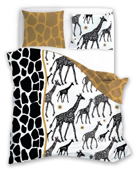 Posteľné obliečky bavlna - Žirafa, 140x200 cm