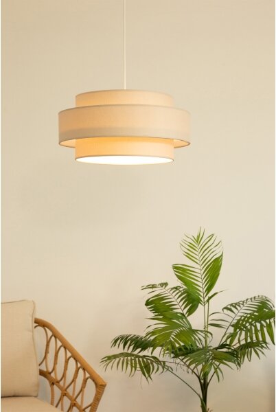 Brilagi - Závesné svietidlo na lanku RESNA 1xE27/60W/230V priemer 40 cm béžové