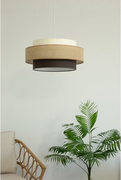 Brilagi - Luster na lanku RESNA 1xE27/60W/230V pr. 40 cm béžová/čierna