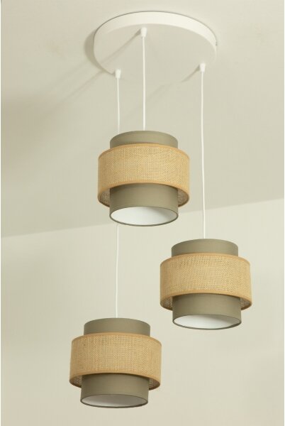 Brilagi - Luster na lane RESNA 3xE27/60W/230V pr. 45 cm hnedá/béžová