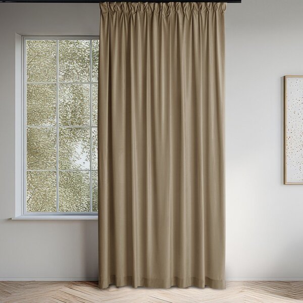 Béžový zamatový dimout záves 200x270 cm Velto – Filumi
