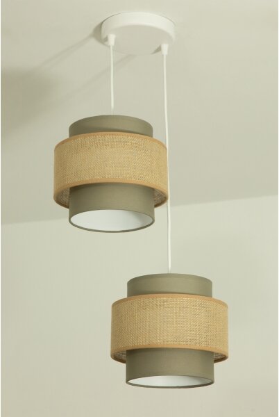 Brilagi - Luster na lanku RESNA 2xE27/60W/230V pr. 30 cm hnedá/béžová