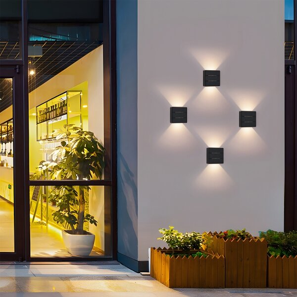 Brilagi - LED vonkajšie nástenné svietidlo DOUBLERAY LINE LED/6W/230V čierne IP54